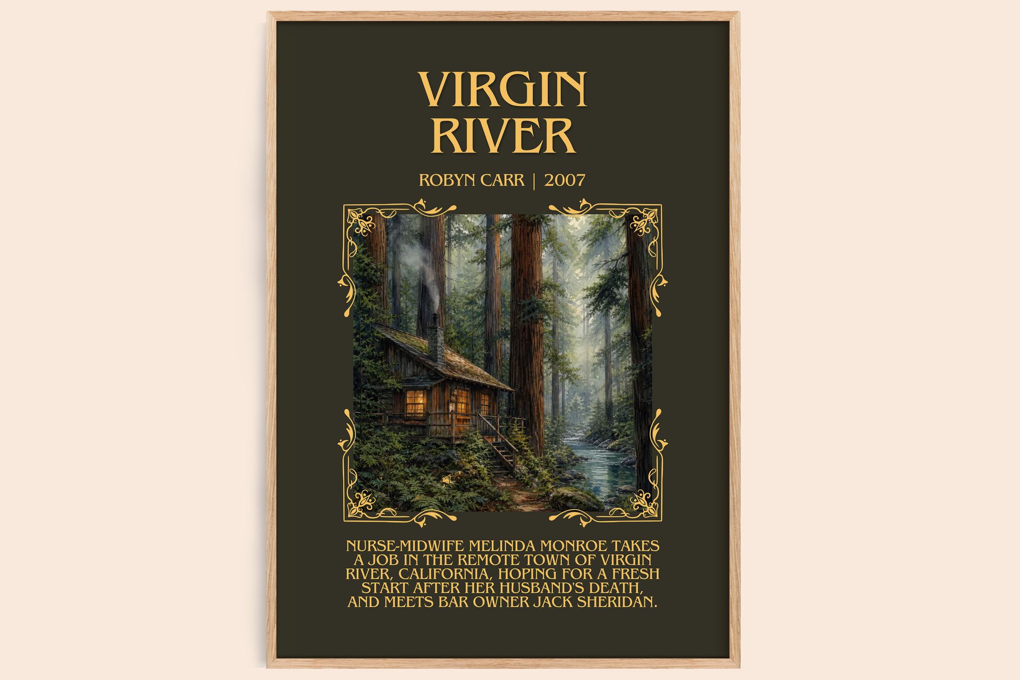 Virgin River Minimalist Book Poster by Robyn Carr