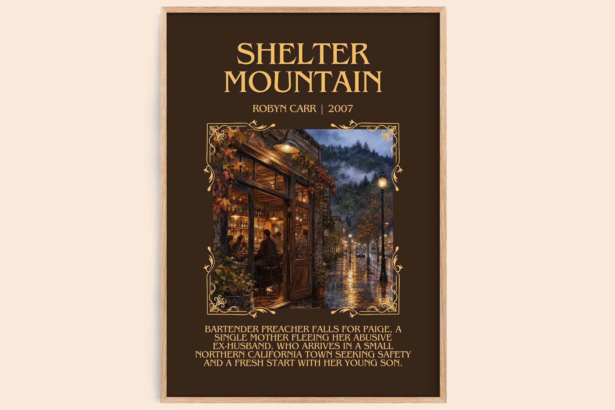 Shelter Mountain Minimalist Book Poster by Robyn Carr