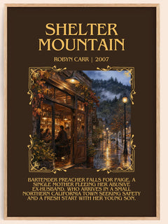 Shelter Mountain Minimalist Book Poster by Robyn Carr – image 1