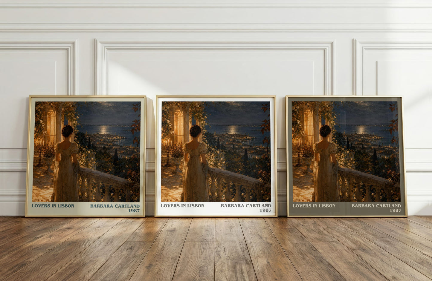 Lovers In Lisbon literary art print colour and style options – Barbara Cartland book art