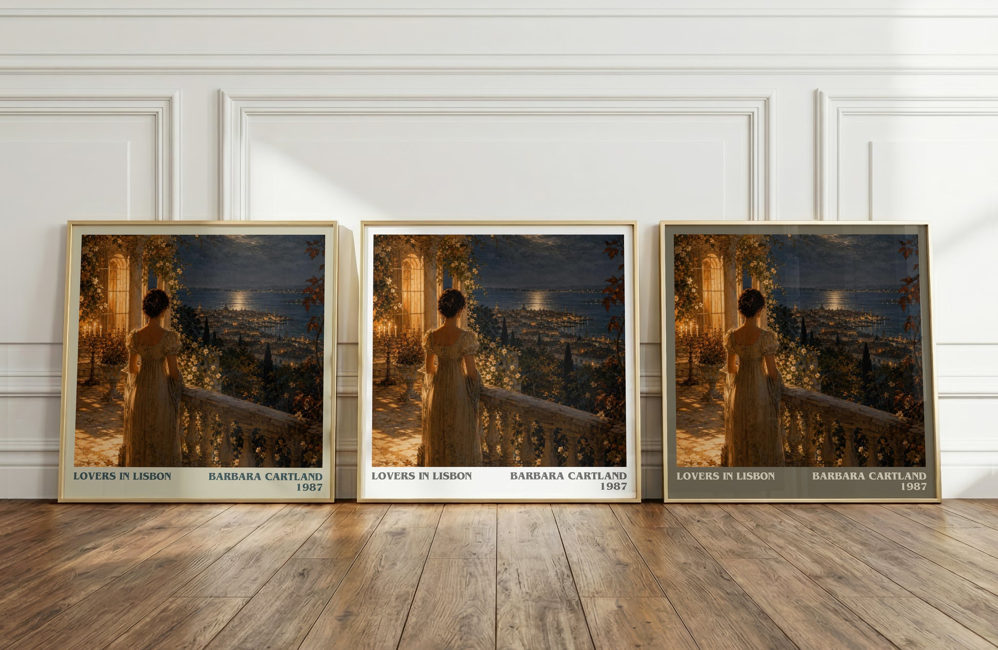 Lovers In Lisbon literary art print colour and style options – Barbara Cartland book art