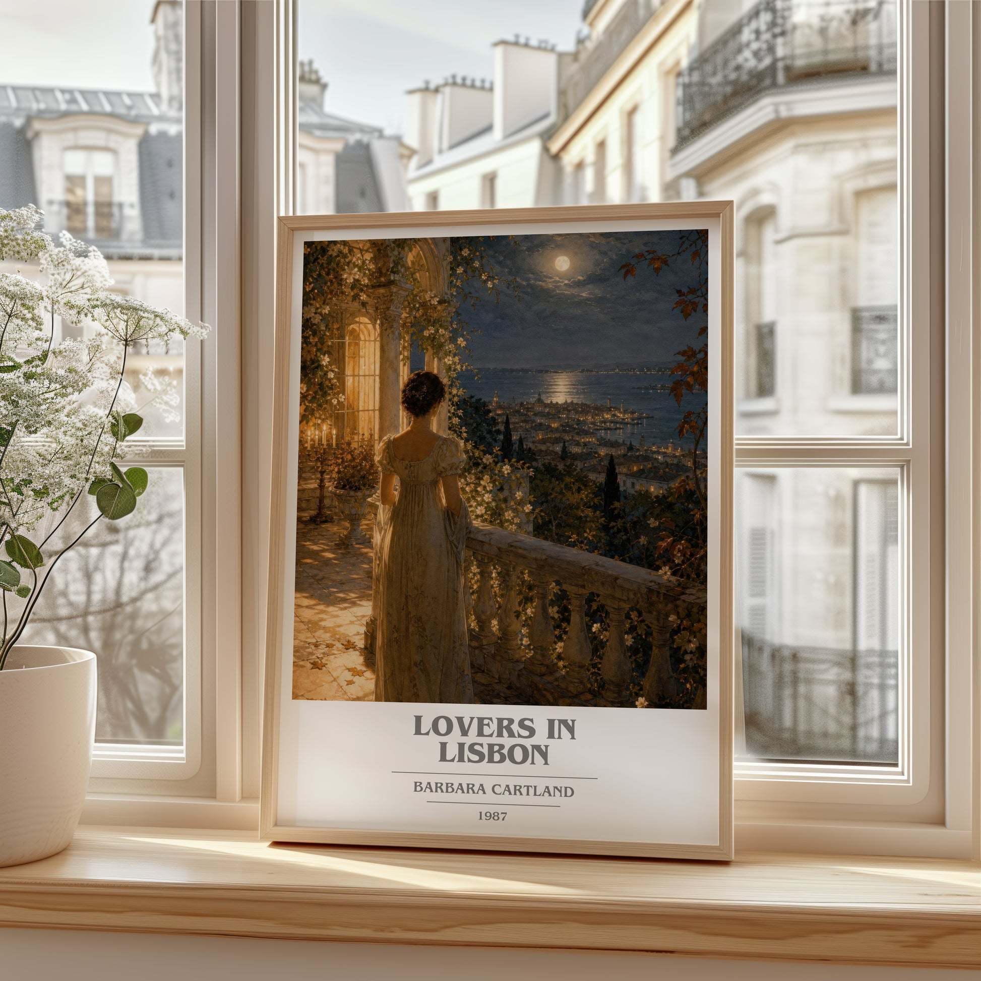 Lovers In Lisbon book cover poster colour and style options – Barbara Cartland book art