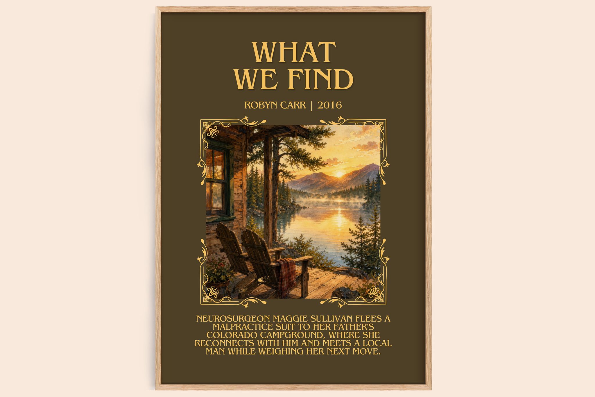 What We Find Minimalist Book Poster by Robyn Carr