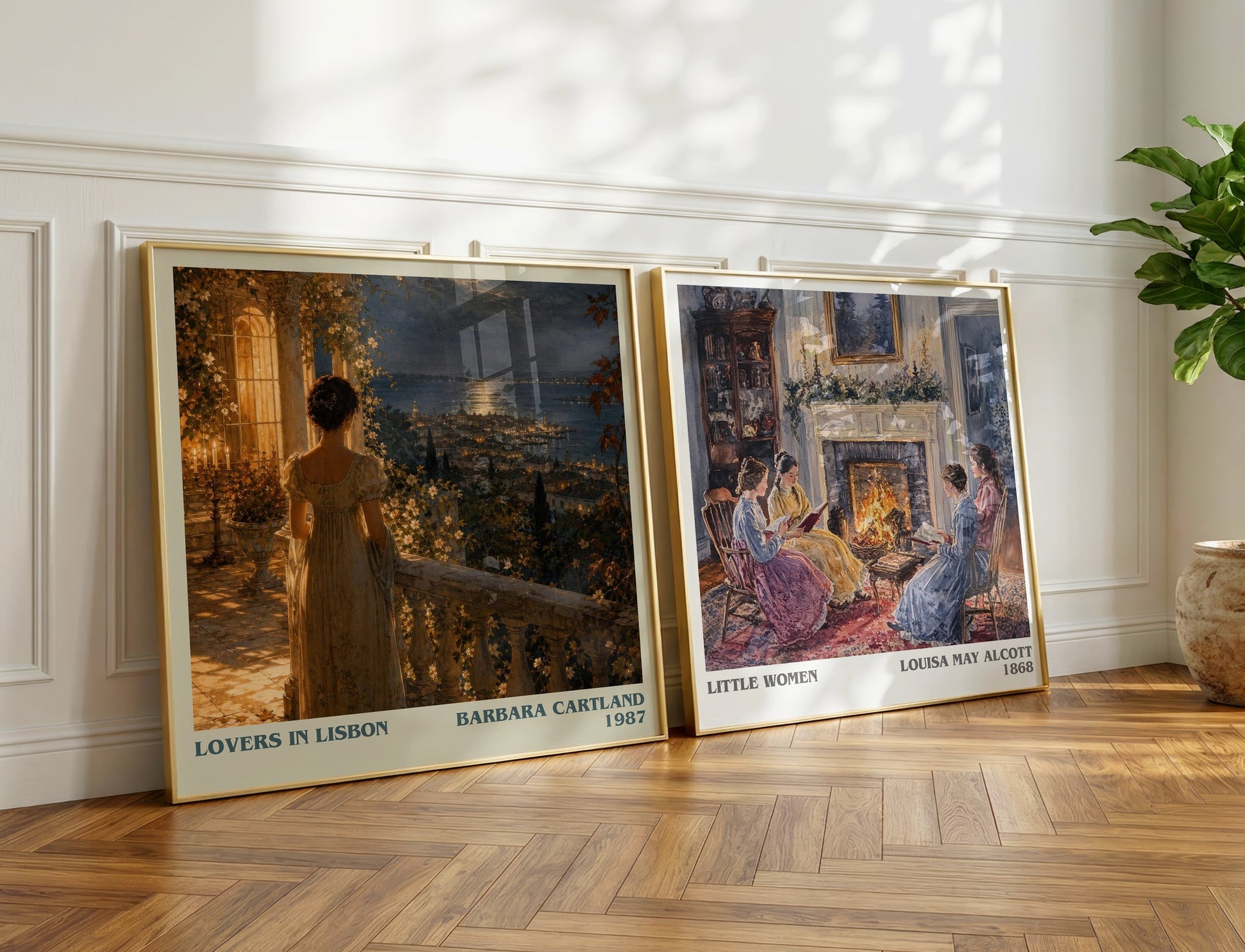 Lovers In Lisbon literary print on bookshelf – Barbara Cartland fan gift