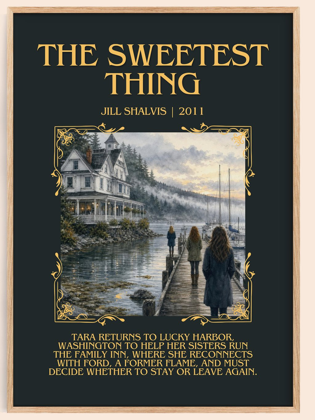 The Sweetest Thing Minimalist Book Poster by Jill Shalvis – book poster