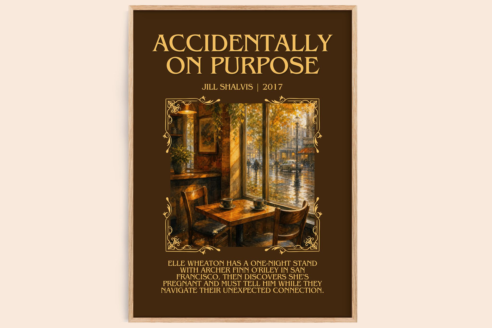 Accidentally on Purpose Minimalist Book Poster by Jill Shalvis
