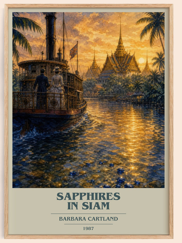 Sapphires In Siam Book Cover Poster by Barbara Cartland