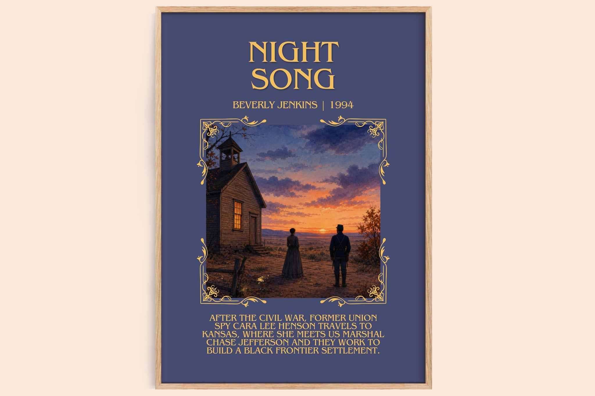 Night Song Minimalist Book Poster by Beverly Jenkins