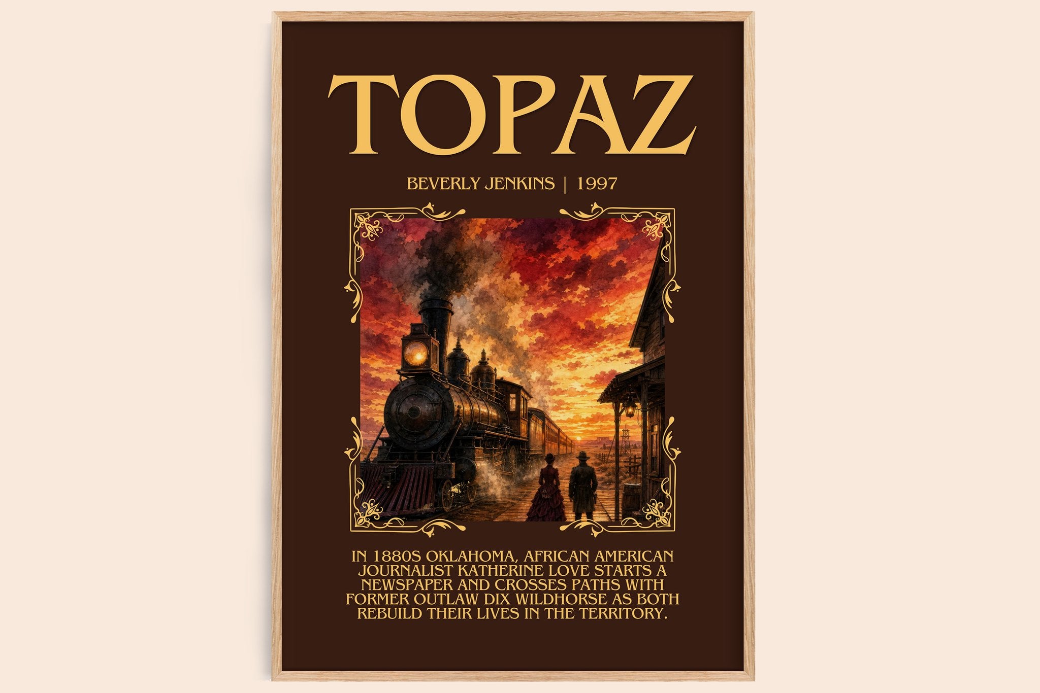 Topaz Minimalist Book Poster by Beverly Jenkins