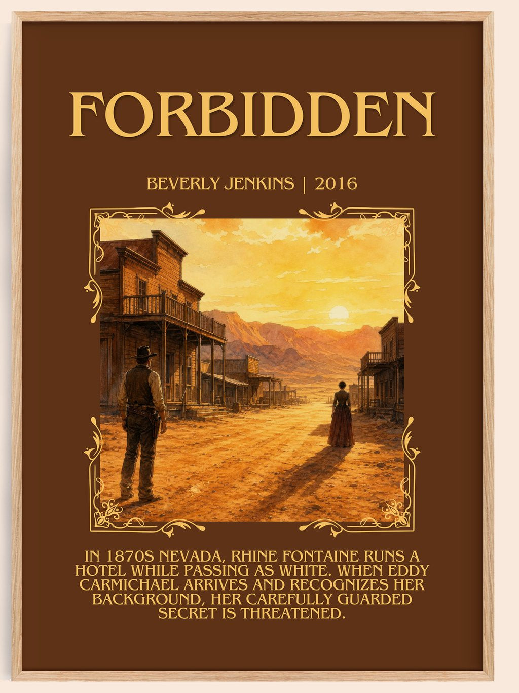 Forbidden Minimalist Book Poster by Beverly Jenkins – book poster