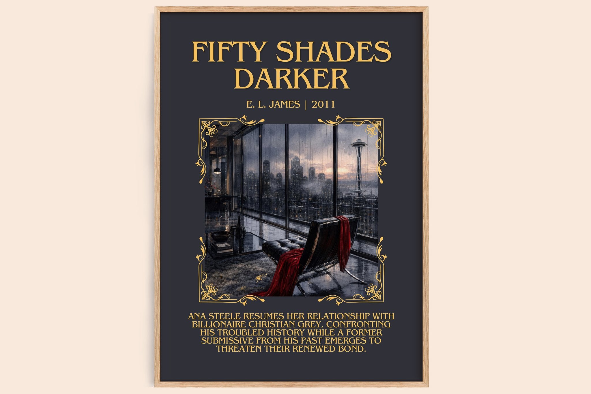 Fifty Shades Darker Minimalist Book Poster by E. L. James