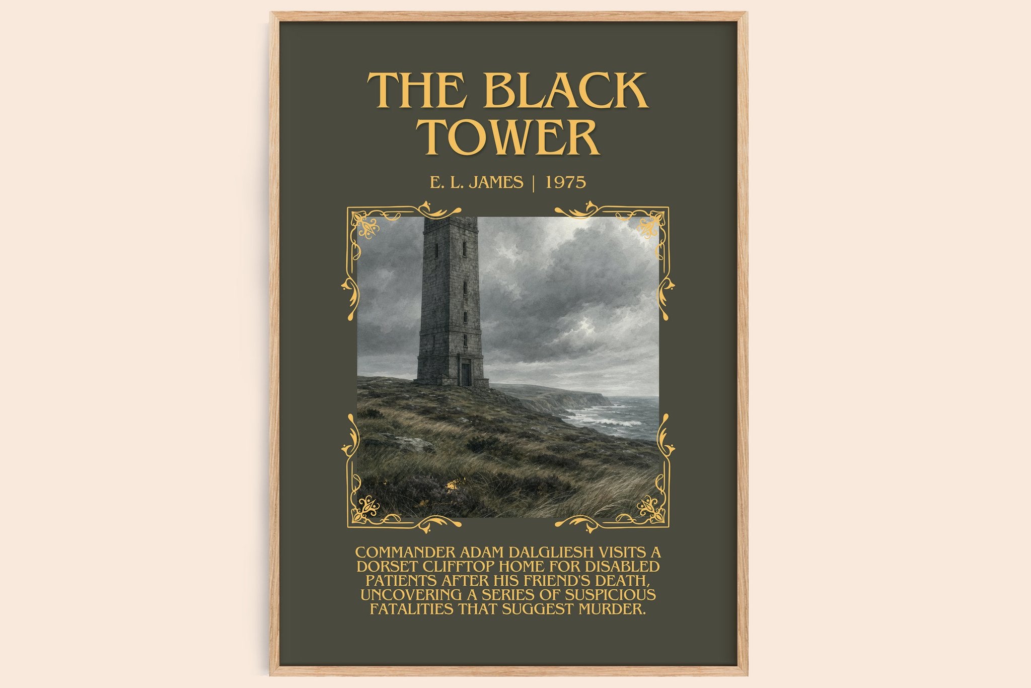 The Black Tower Minimalist Book Poster by E. L. James