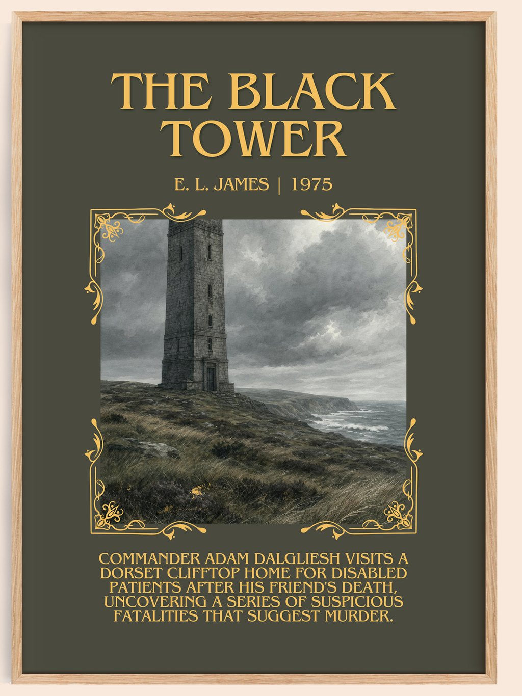 The Black Tower Minimalist Book Poster by E. L. James – book poster
