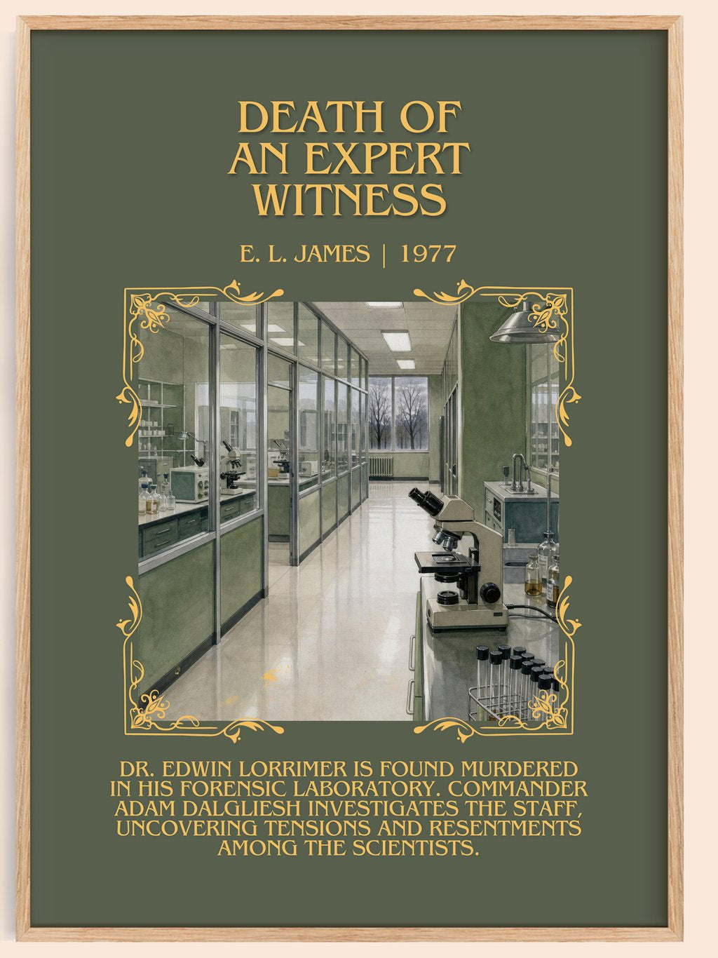 Death of an Expert Witness Minimalist Book Poster by E. L. James – book poster