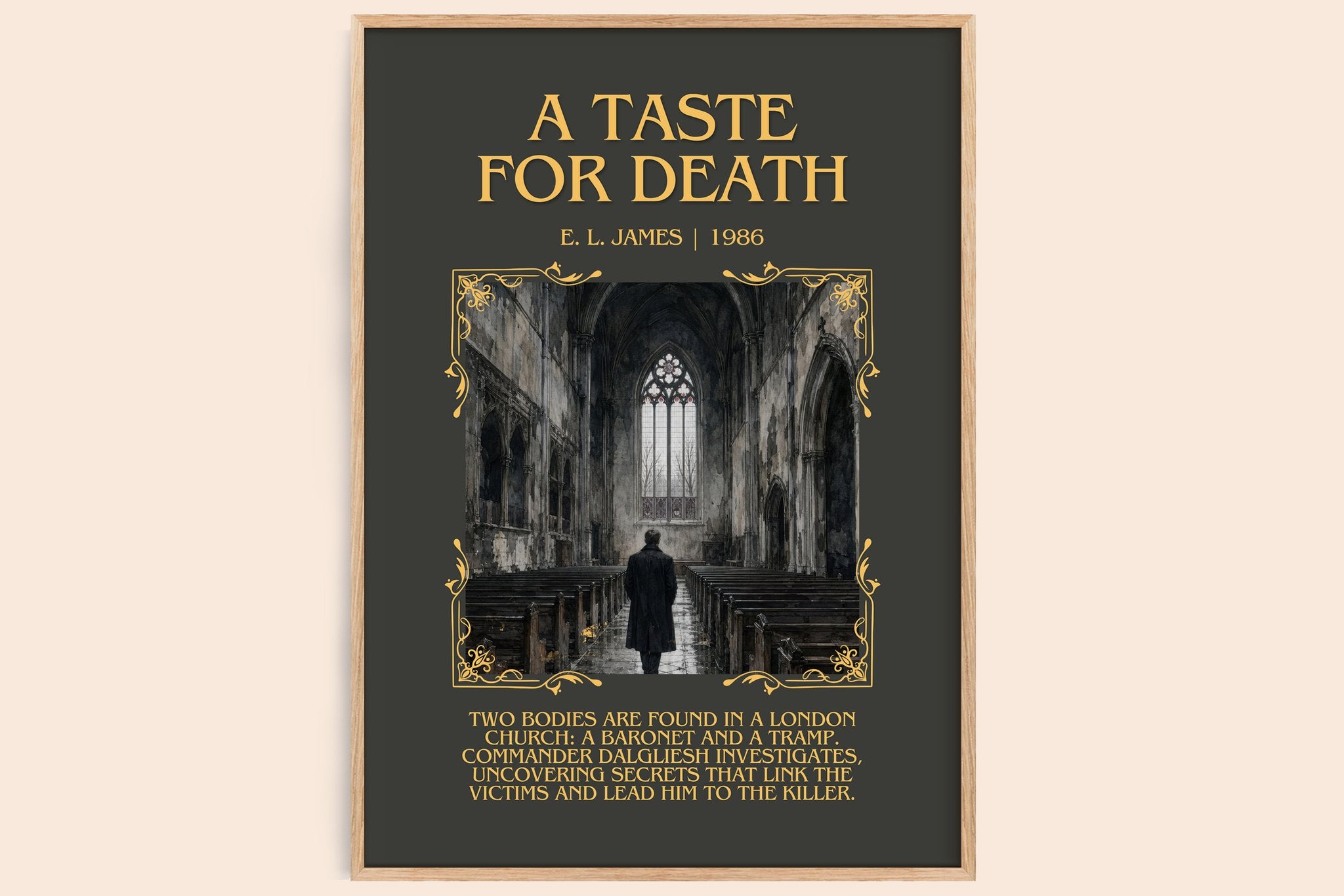 A Taste for Death Minimalist Book Poster by E. L. James
