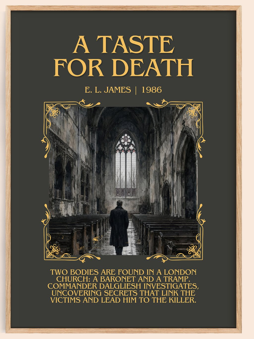 A Taste for Death Minimalist Book Poster by E. L. James – book poster