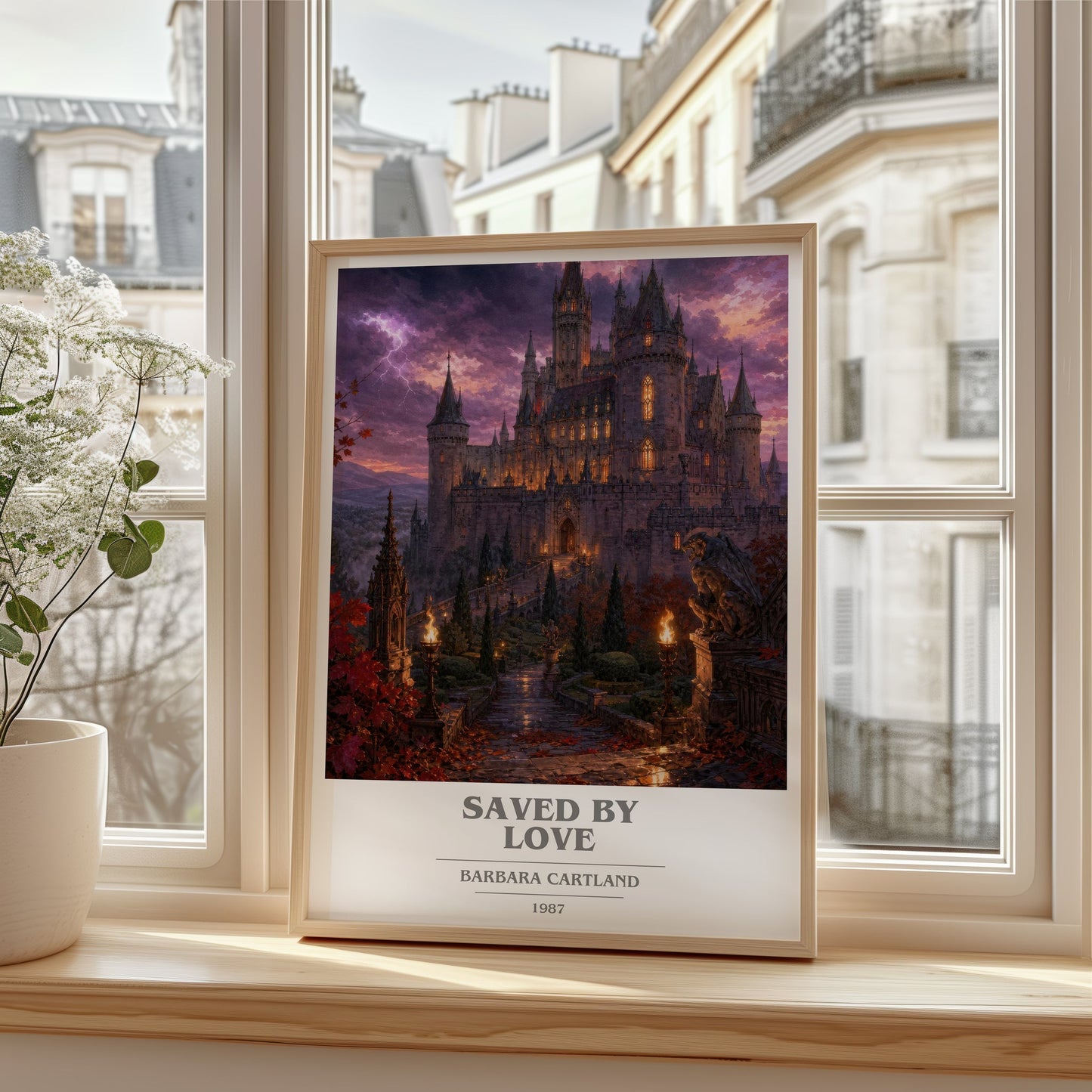 Saved By Love book cover poster colour and style options – Barbara Cartland book art