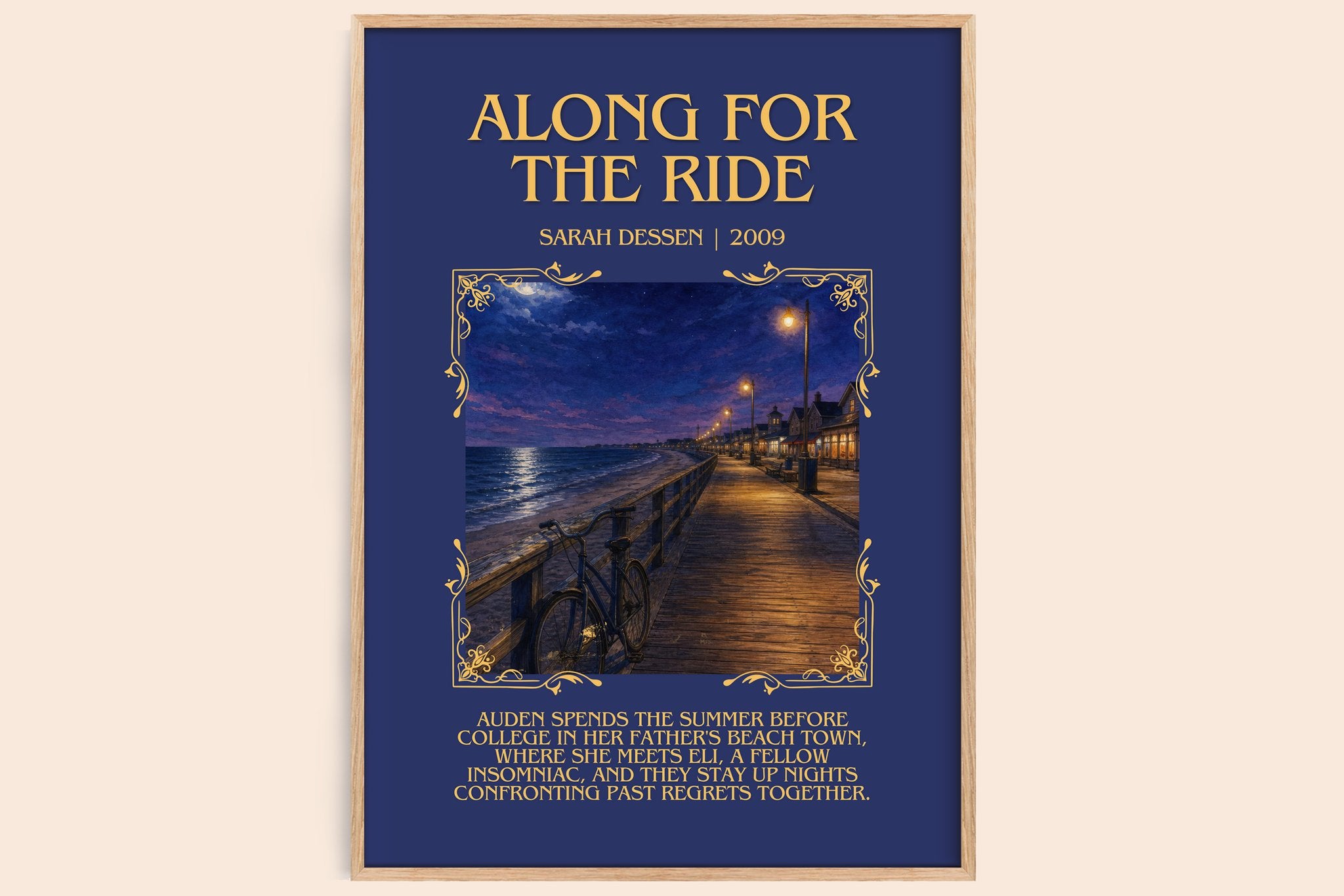 Along for the Ride Minimalist Book Poster by Sarah Dessen