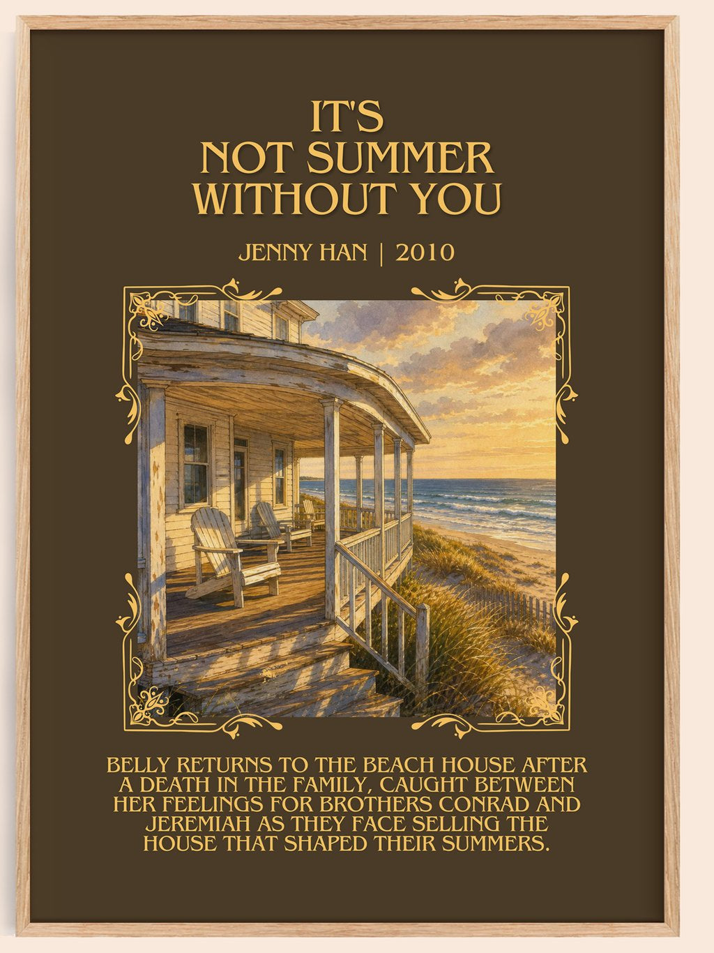 It's Not Summer Without You Minimalist Book Poster by Jenny Han – book poster