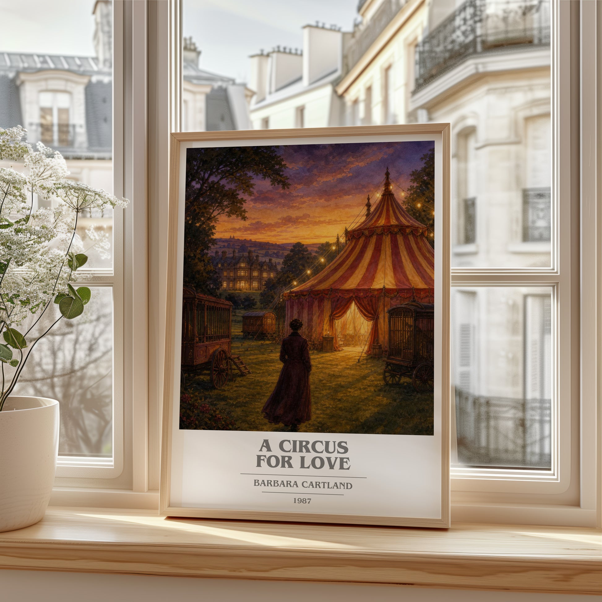 A Circus For Love book cover poster colour and style options – Barbara Cartland book art