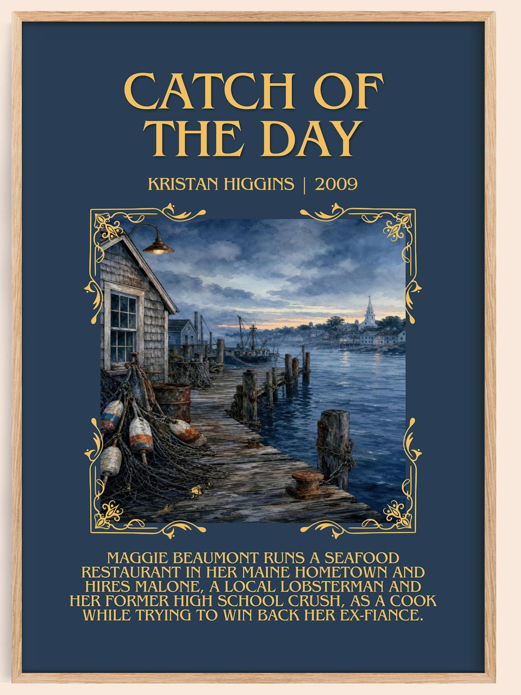 Catch of the Day Minimalist Book Poster by Kristan Higgins – book poster