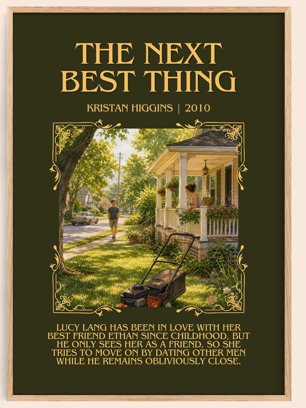 The Next Best Thing Minimalist Book Poster by Kristan Higgins – book poster