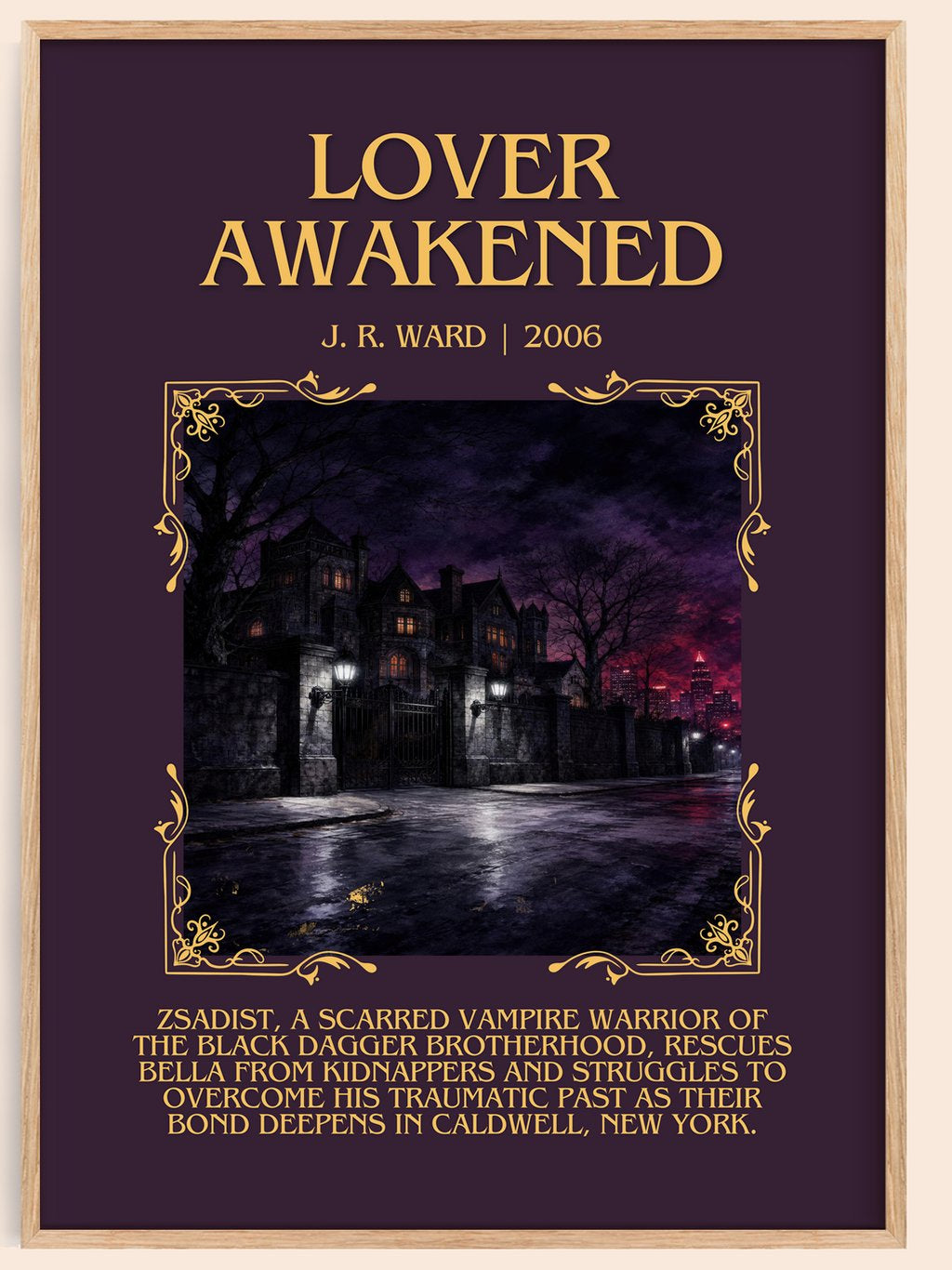 Lover Awakened Minimalist Book Poster by J. R. Ward – book poster