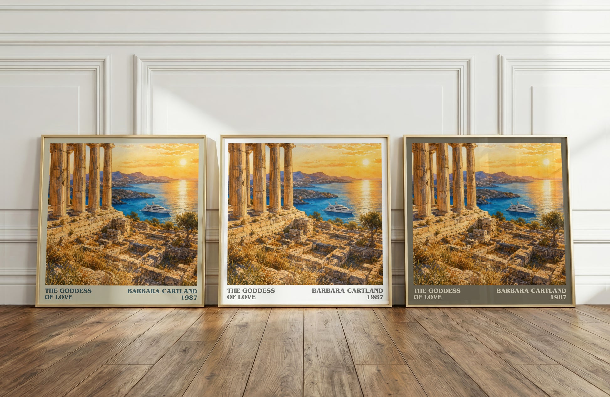 The Goddess Of Love literary art print colour and style options – Barbara Cartland book art