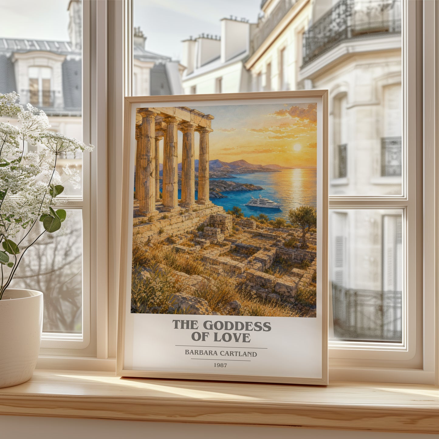 The Goddess Of Love book cover poster colour and style options – Barbara Cartland book art