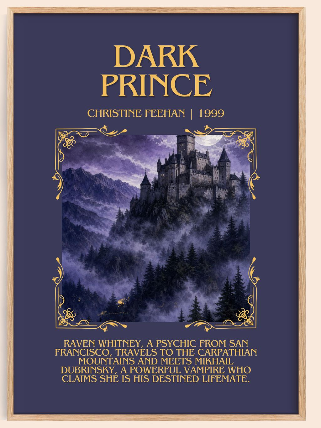 Dark Prince Minimalist Book Poster by Christine Feehan – book poster