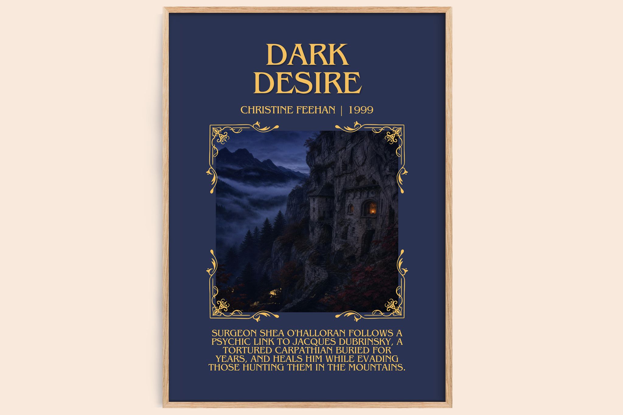 Dark Desire Minimalist Book Poster by Christine Feehan