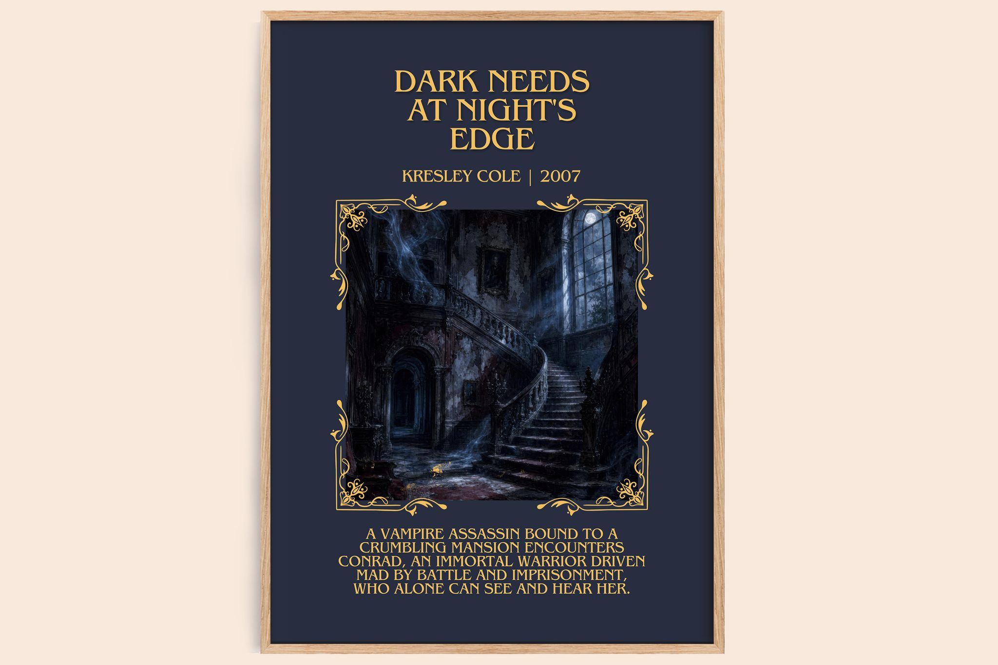 Dark Needs at Night's Edge Minimalist Book Poster by Kresley Cole