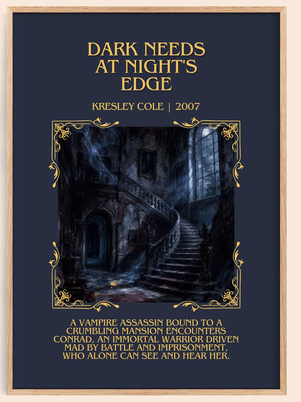 Dark Needs at Night's Edge Minimalist Book Poster by Kresley Cole – book poster