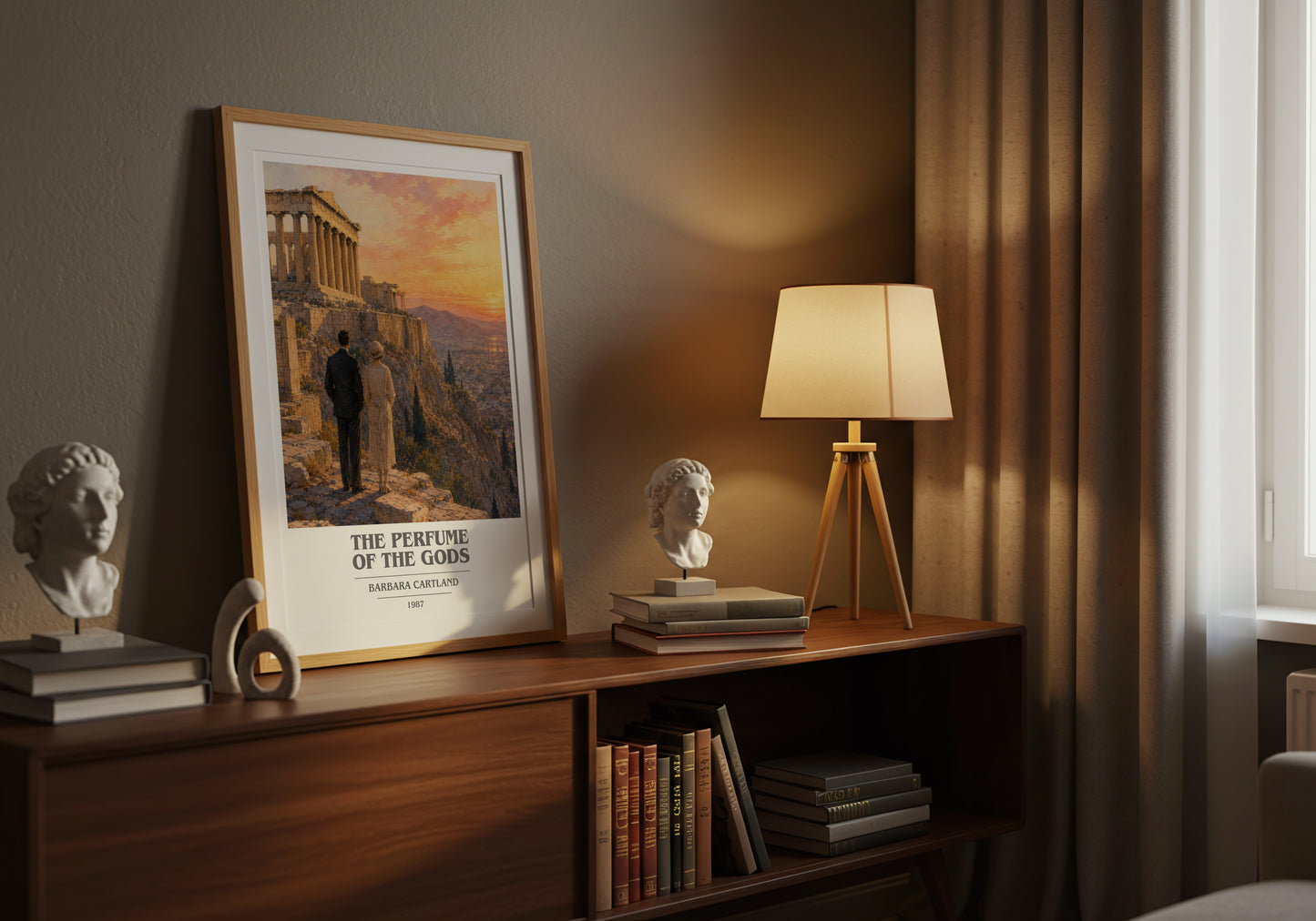 The Perfume Of The Gods book cover book poster framed on wall – romance wall art