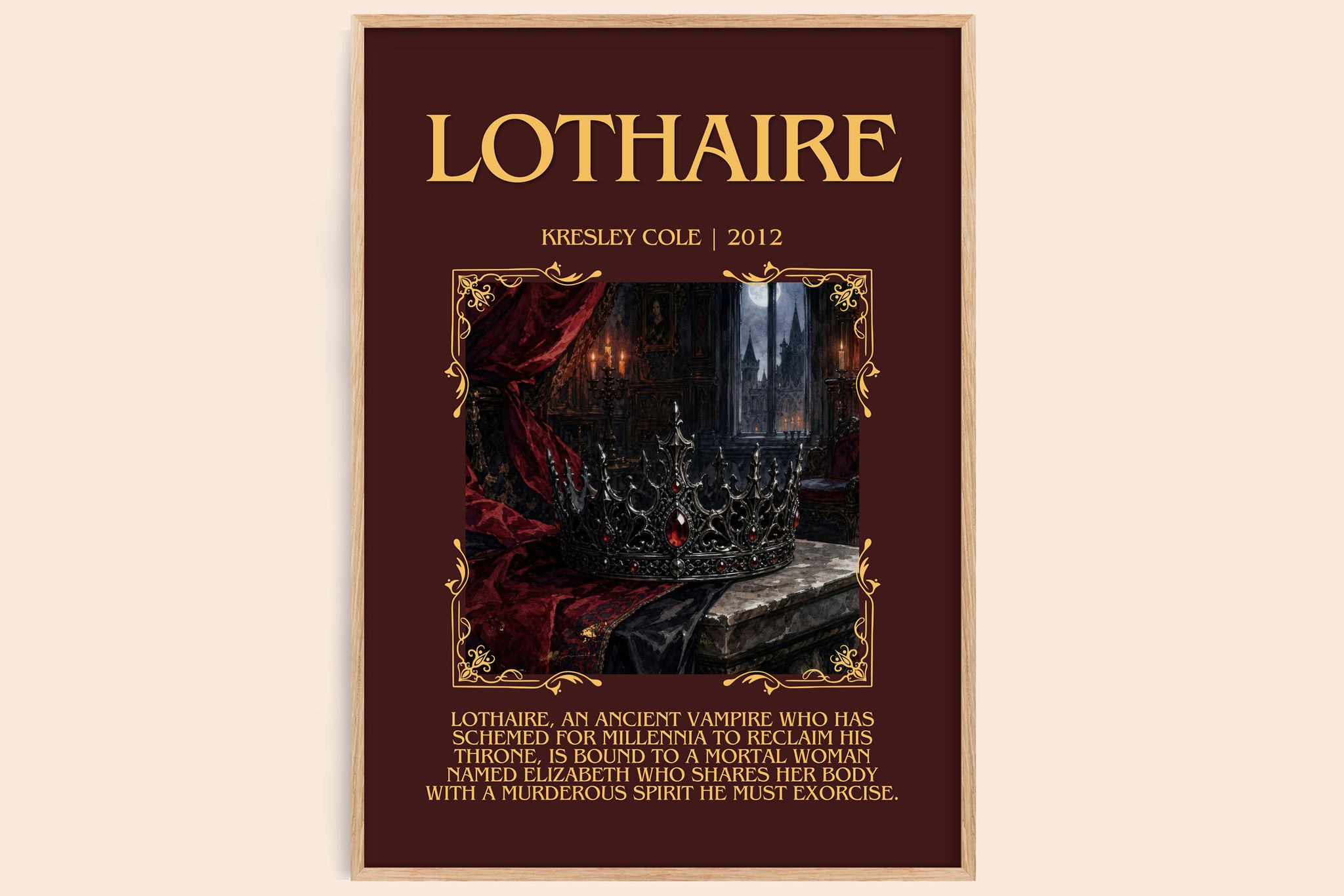 Lothaire Minimalist Book Poster by Kresley Cole