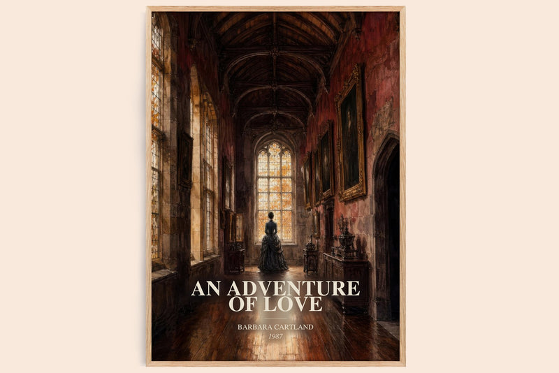 An Adventure Of Love watercolour book poster by Barbara Cartland – framed literary art print