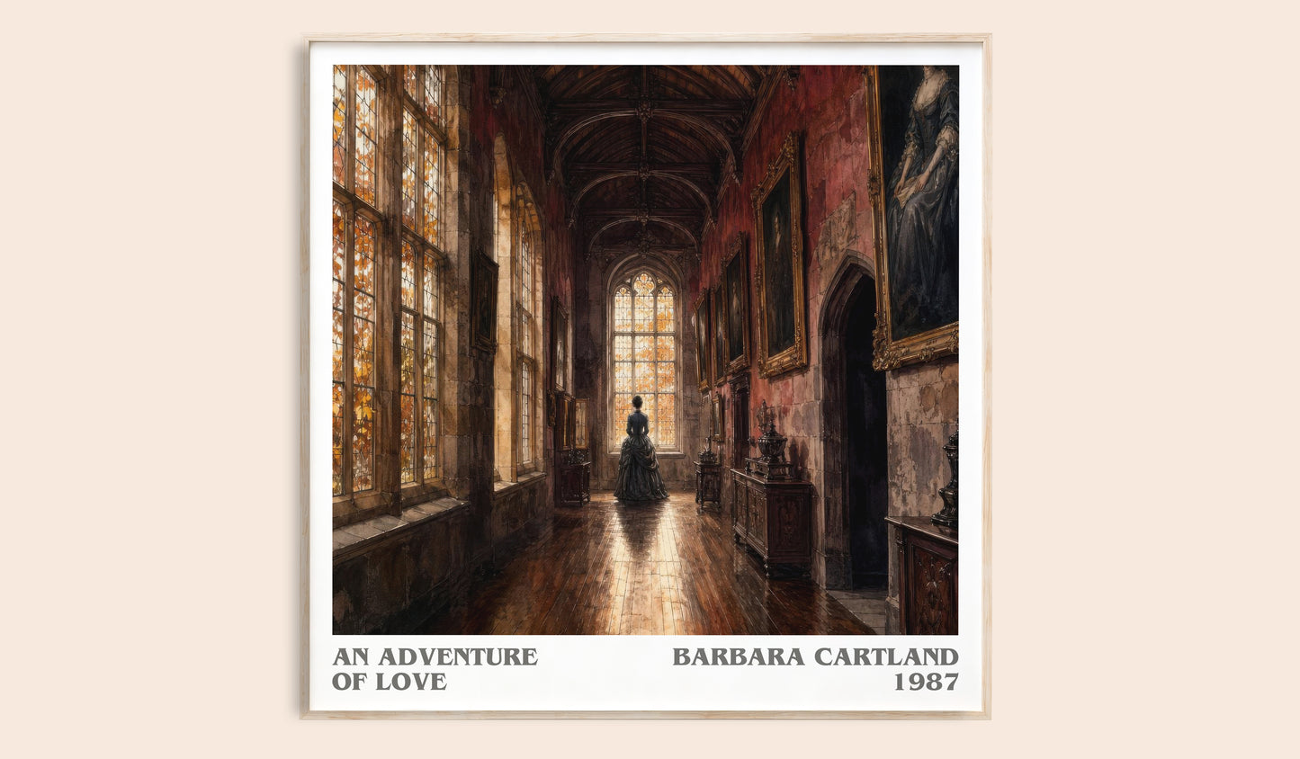 An Adventure Of Love literary book poster by Barbara Cartland – framed literary art print