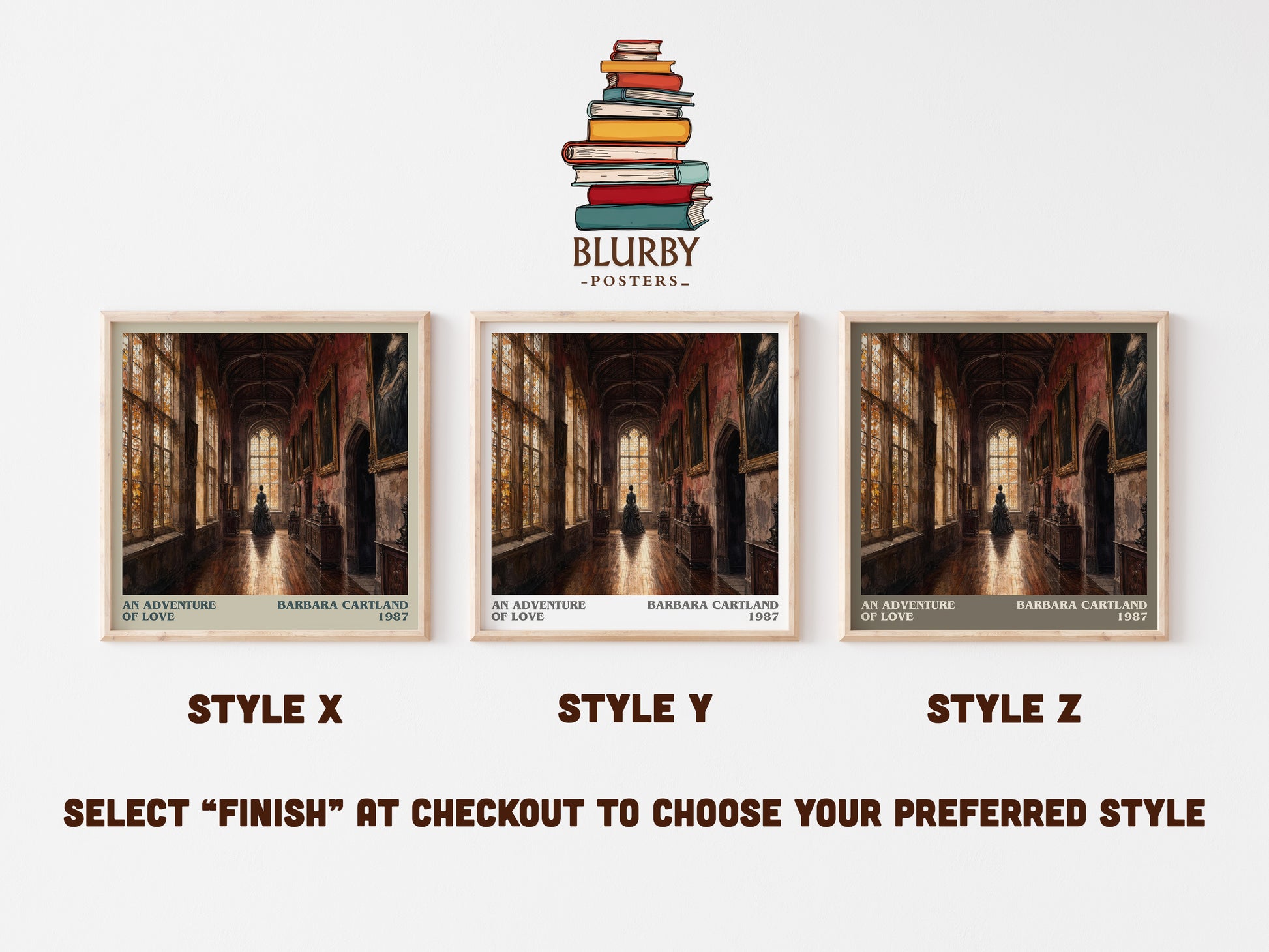 An Adventure Of Love literary print in frame leaning in hallway – romance wall art