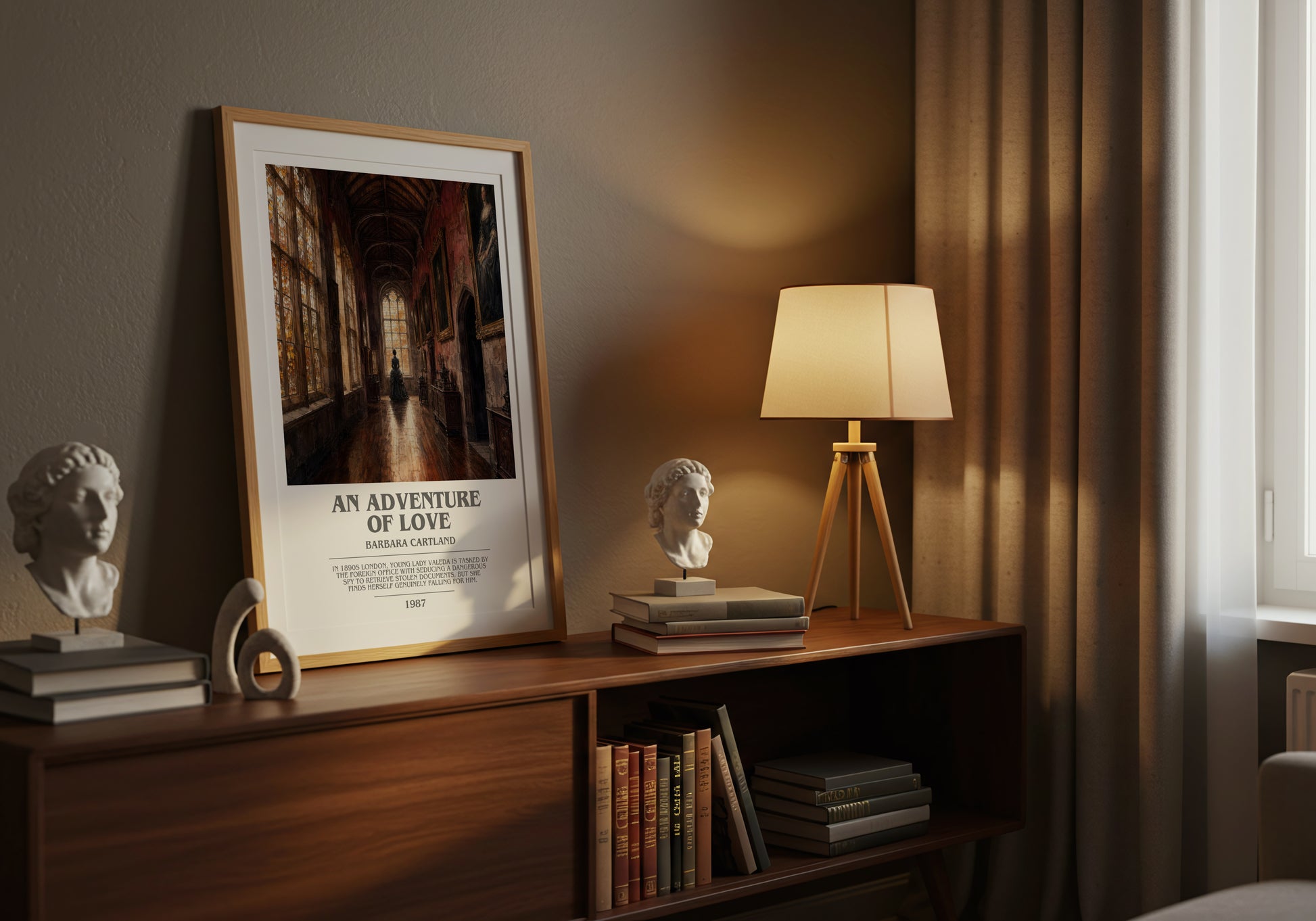 An Adventure Of Love bookish book poster framed on wall – romance wall art