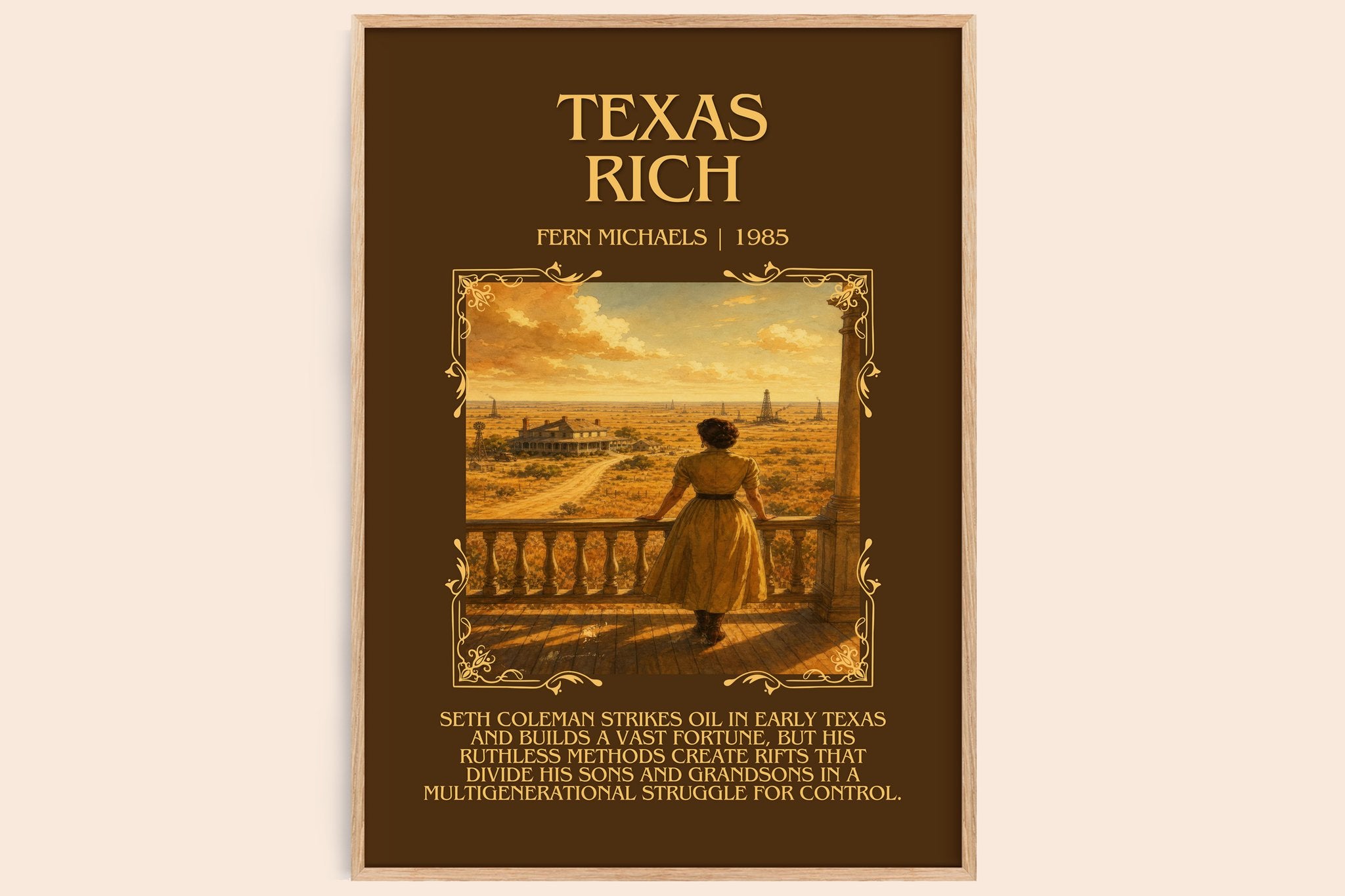 Texas Rich Minimalist Book Poster by Fern Michaels