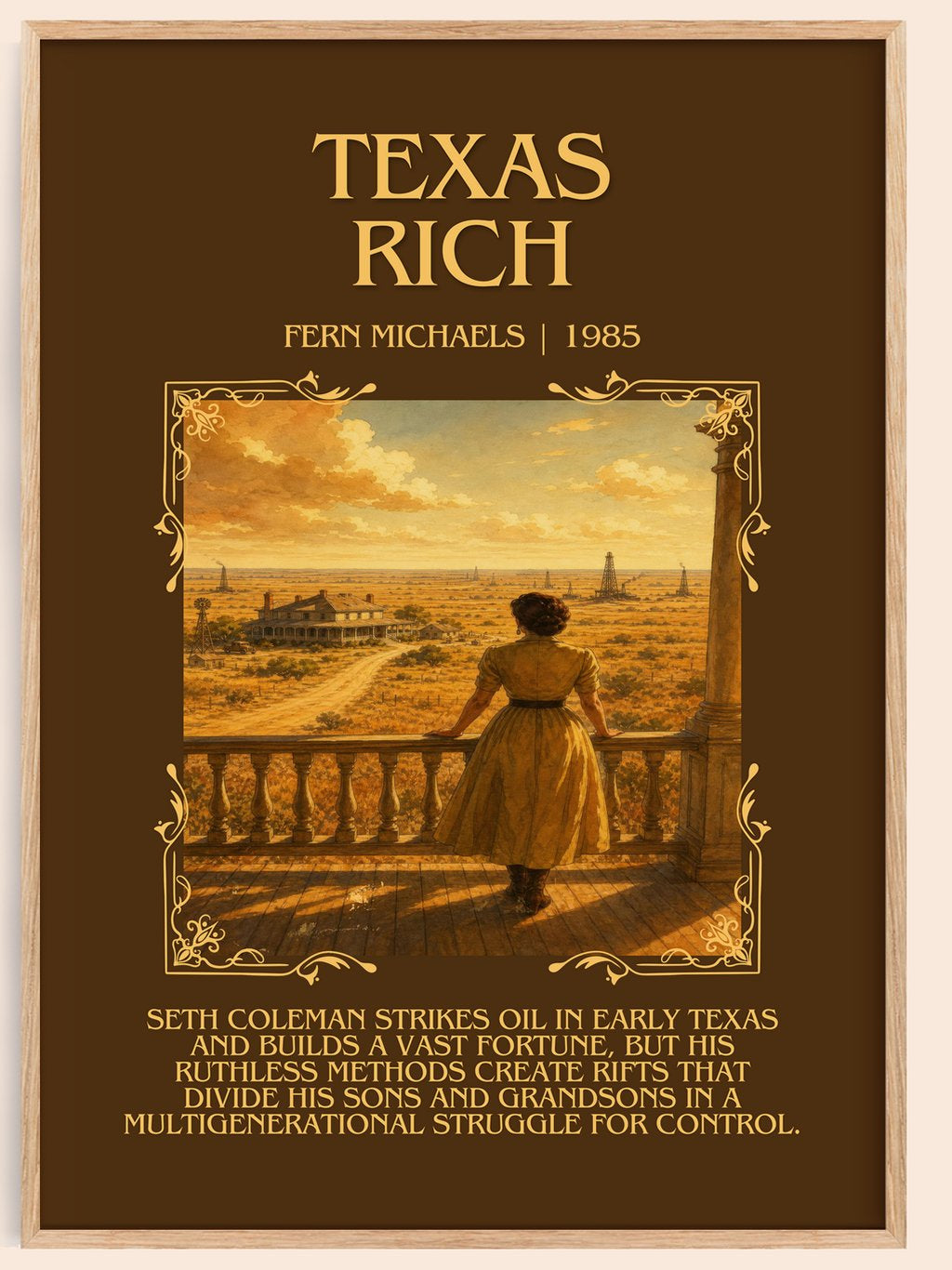 Texas Rich Minimalist Book Poster by Fern Michaels – book poster