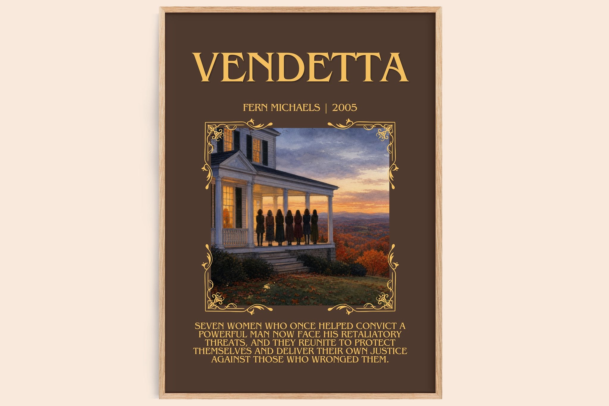 Vendetta Minimalist Book Poster by Fern Michaels