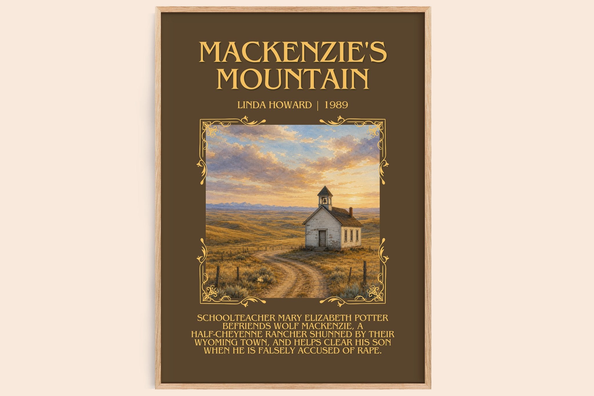 Mackenzie's Mountain Minimalist Book Poster by Linda Howard