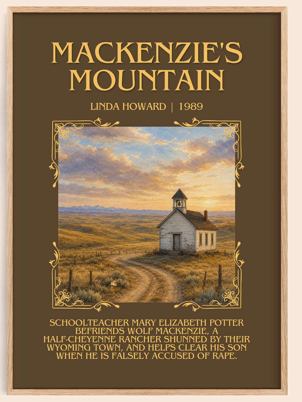 Mackenzie's Mountain Minimalist Book Poster by Linda Howard – book poster
