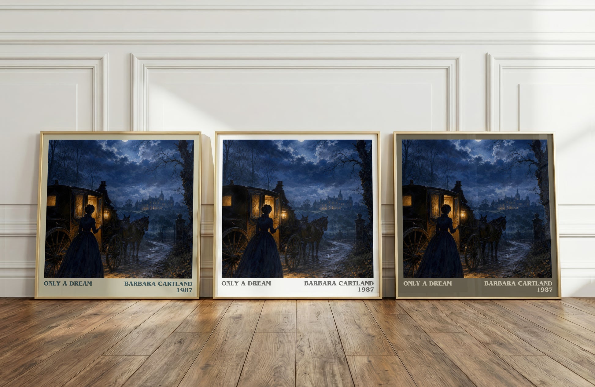 Only A Dream literary art print colour and style options – Barbara Cartland book art