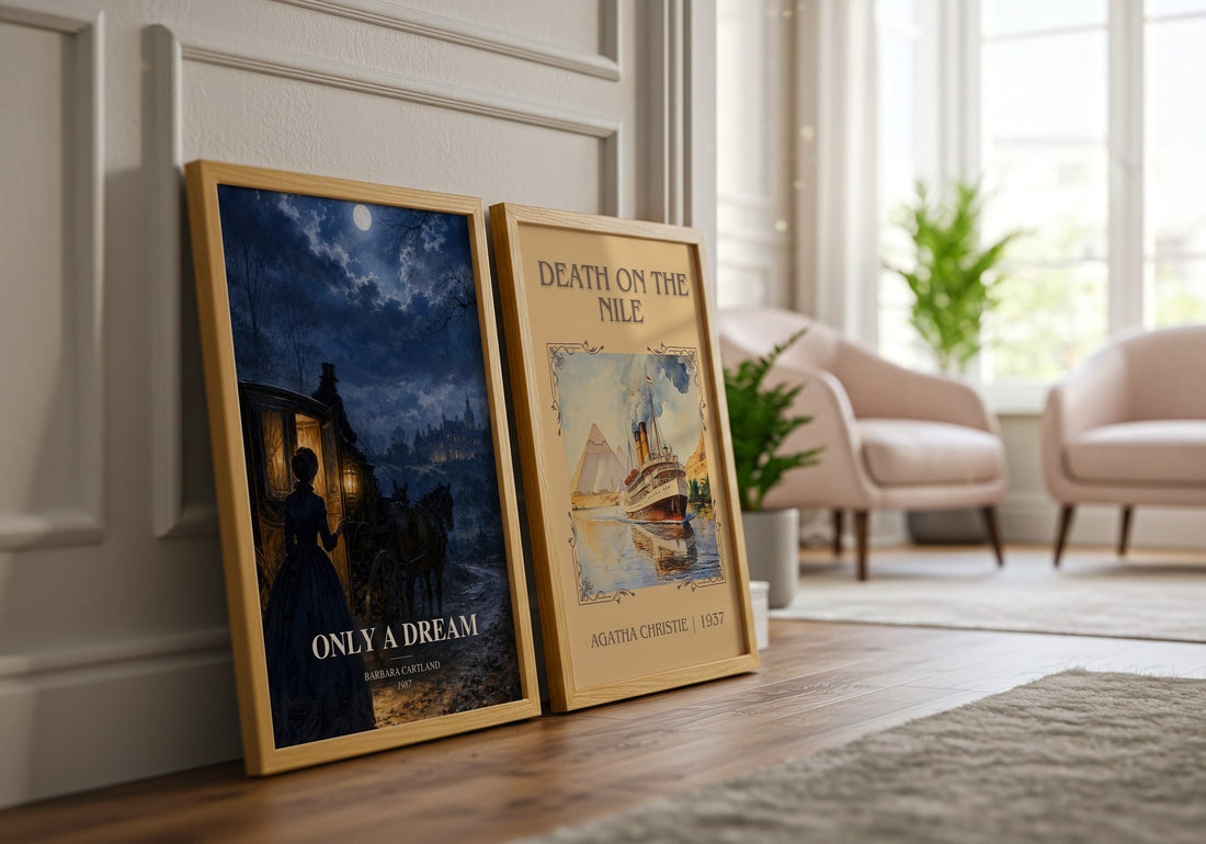 Only A Dream watercolour print framed by window – literary home decor
