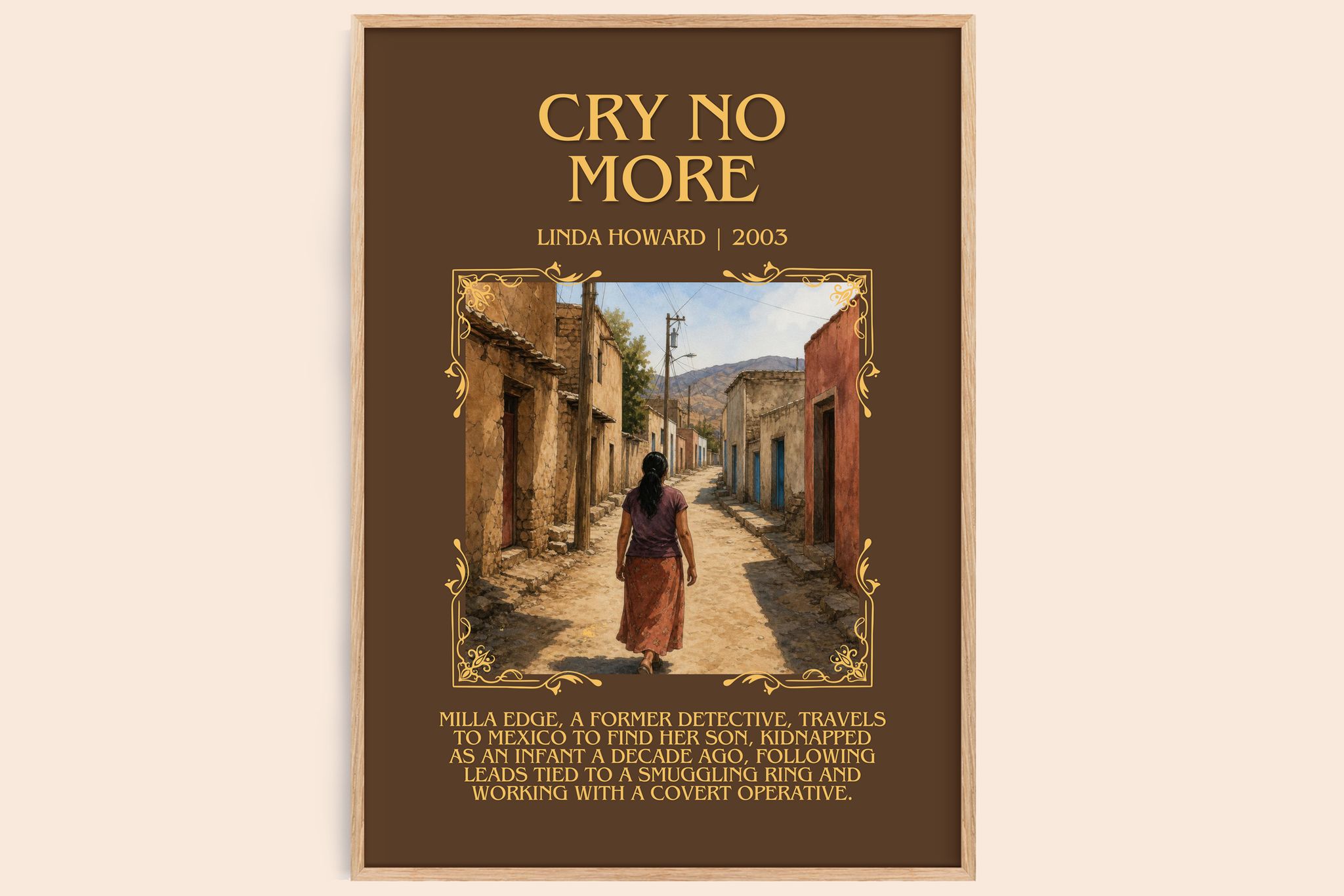 Cry No More Minimalist Book Poster by Linda Howard