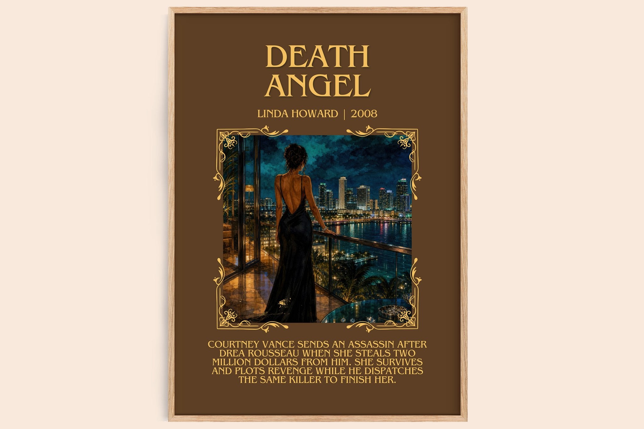 Death Angel Minimalist Book Poster by Linda Howard