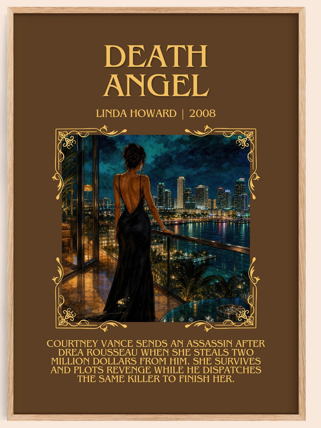 Death Angel Minimalist Book Poster by Linda Howard – book poster