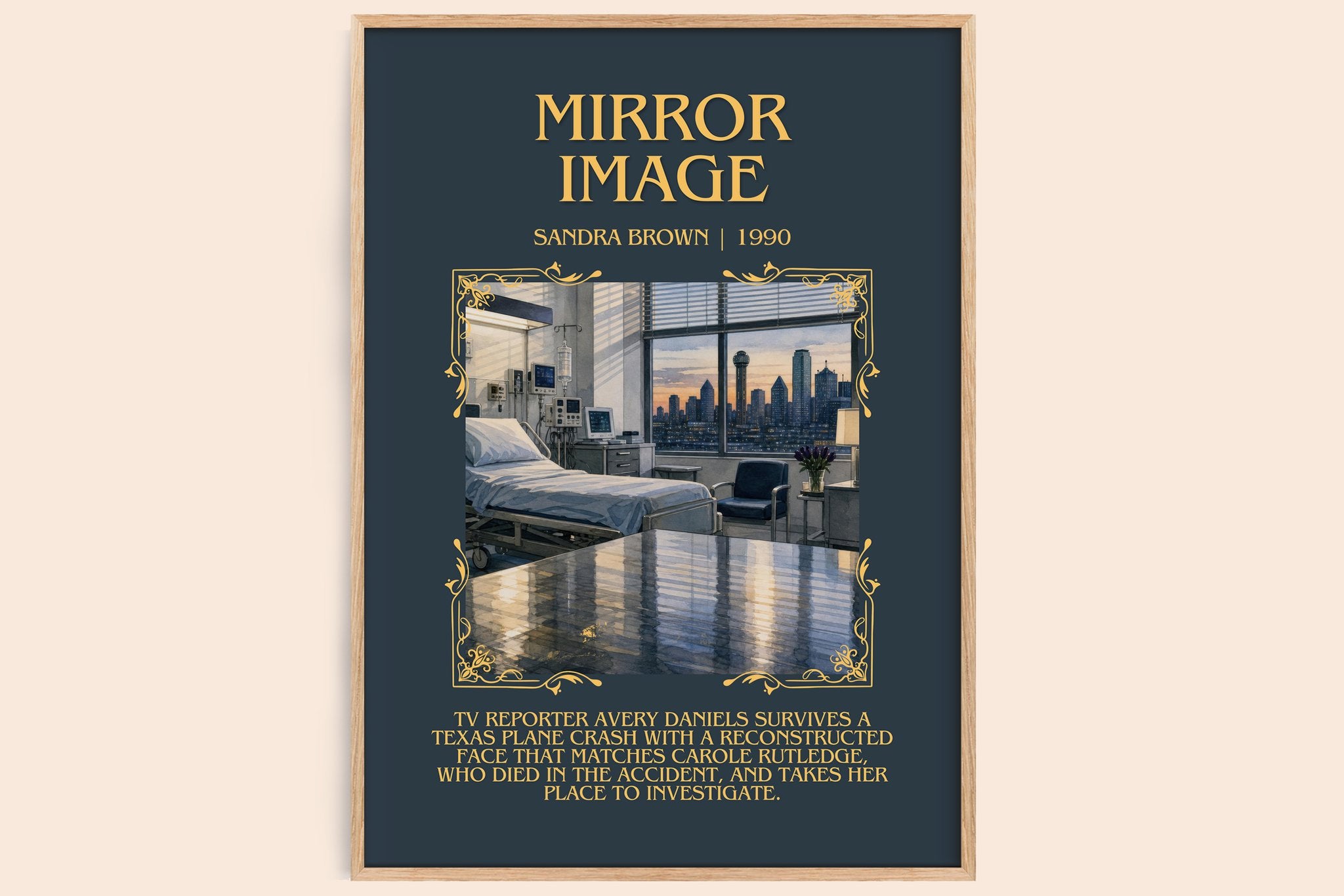 Mirror Image Minimalist Book Poster by Sandra Brown